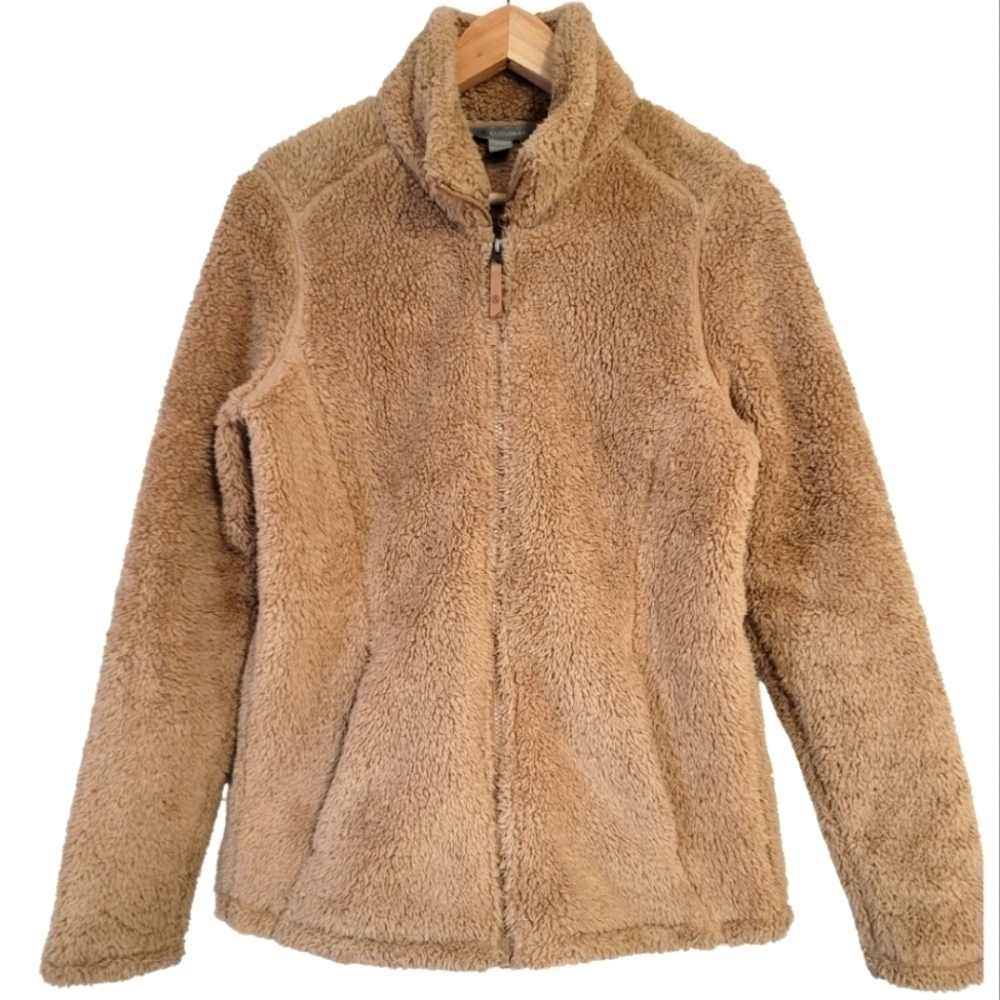 CLOUDVEIL Fluffy Fleece Teddy Slim Jacket in Brown Size Small